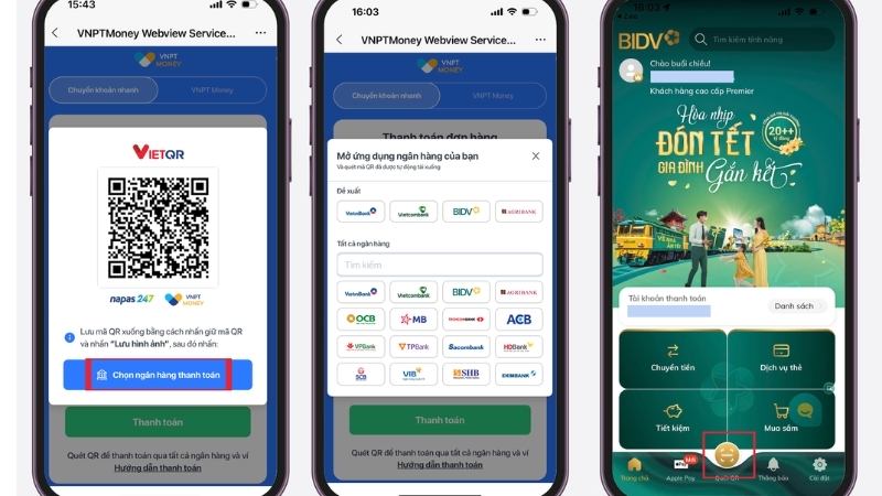 Thanh toán qua ứng dụng ngân hàng
