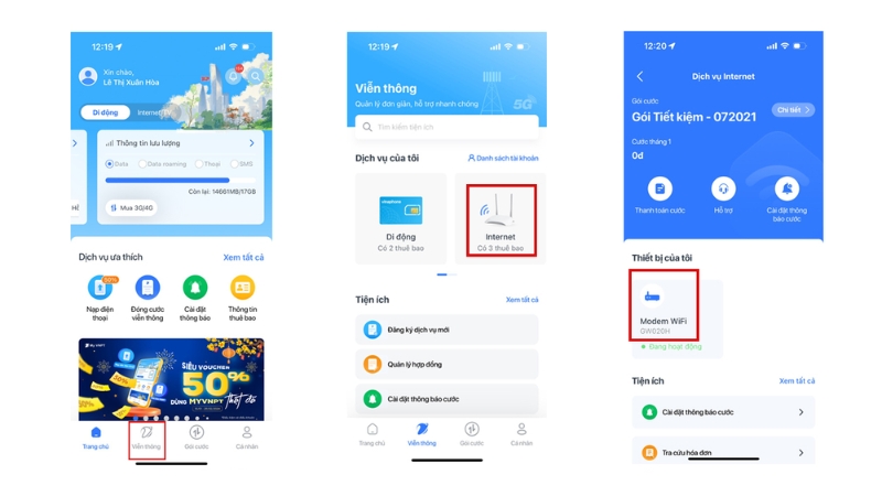 Quản lý WiFi VNPT bằng ứng dụng My VNPT