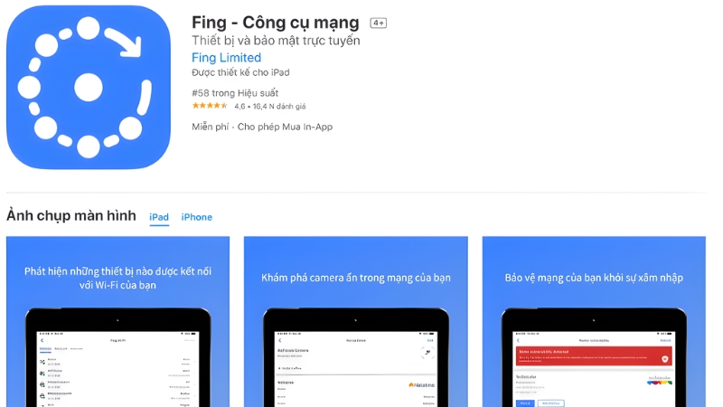 Ứng dụng Fing giúp quét và giám sát thiết bị mạng nhanh, chính xác