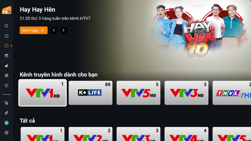 Truyền hình MyTV hỗ trợ tính năng xem lại các chương trình đã phát sóng