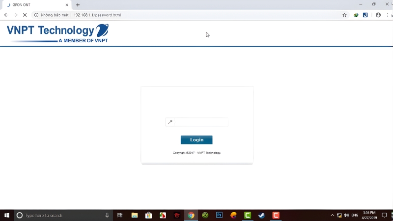 Reset mạng VNPT qua giao diện web 192.168.1.1