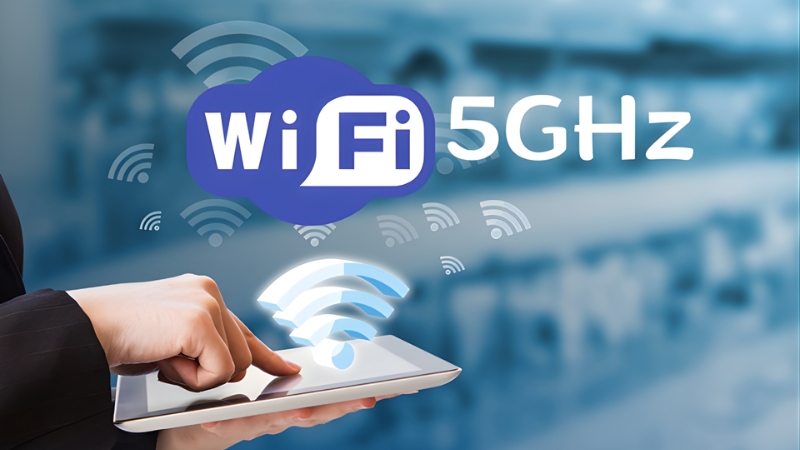 Băng tần 5GHz hoạt động trên tần số cao hơn, cung cấp tốc độ truyền dữ liệu nhanh