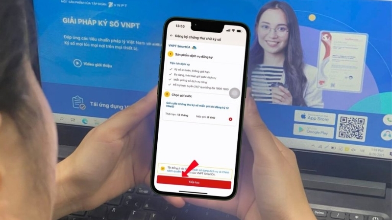 Sau khi tải phần mềm chữ ký số VNPT SmartCA, người dùng cài đặt theo hướng dẫn.